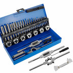 Tap and Die Set 32 Piece Metric Threading Tool Kit with Wrenches Pitch Gauge and Metal Case