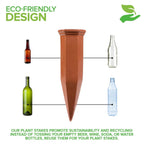 Ceramic Self Watering Spikes 6-Pack for Indoor and Outdoor Potted Plants Terracotta Auto Waterer