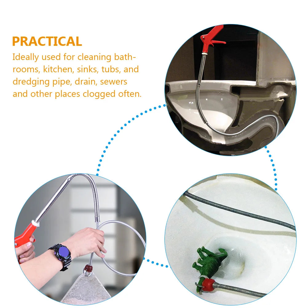 130cm Flexible Drain Auger Grabber Tool for Hair and Debris Removal