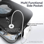 Foldable Fishing Bait Bucket with Lid, Carry Handles and Accessory Compartments
