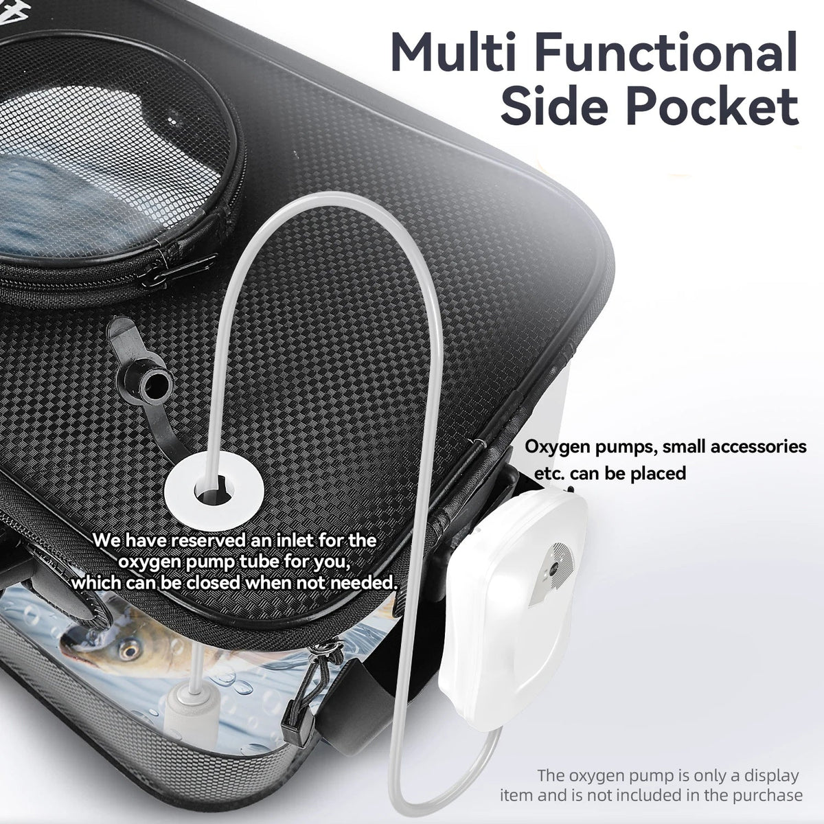 Foldable Fishing Bait Bucket with Lid, Carry Handles and Accessory Compartments