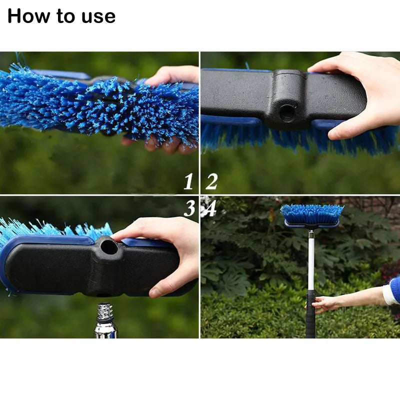 2-in-1 Telescopic Gutter and High Reach Cleaner with Adjustable Pole and Spray Nozzle