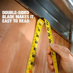 Industrial Grade Tape Measure with Magnetic Tip, Ergonomic Grip and Auto Rewind – 5m