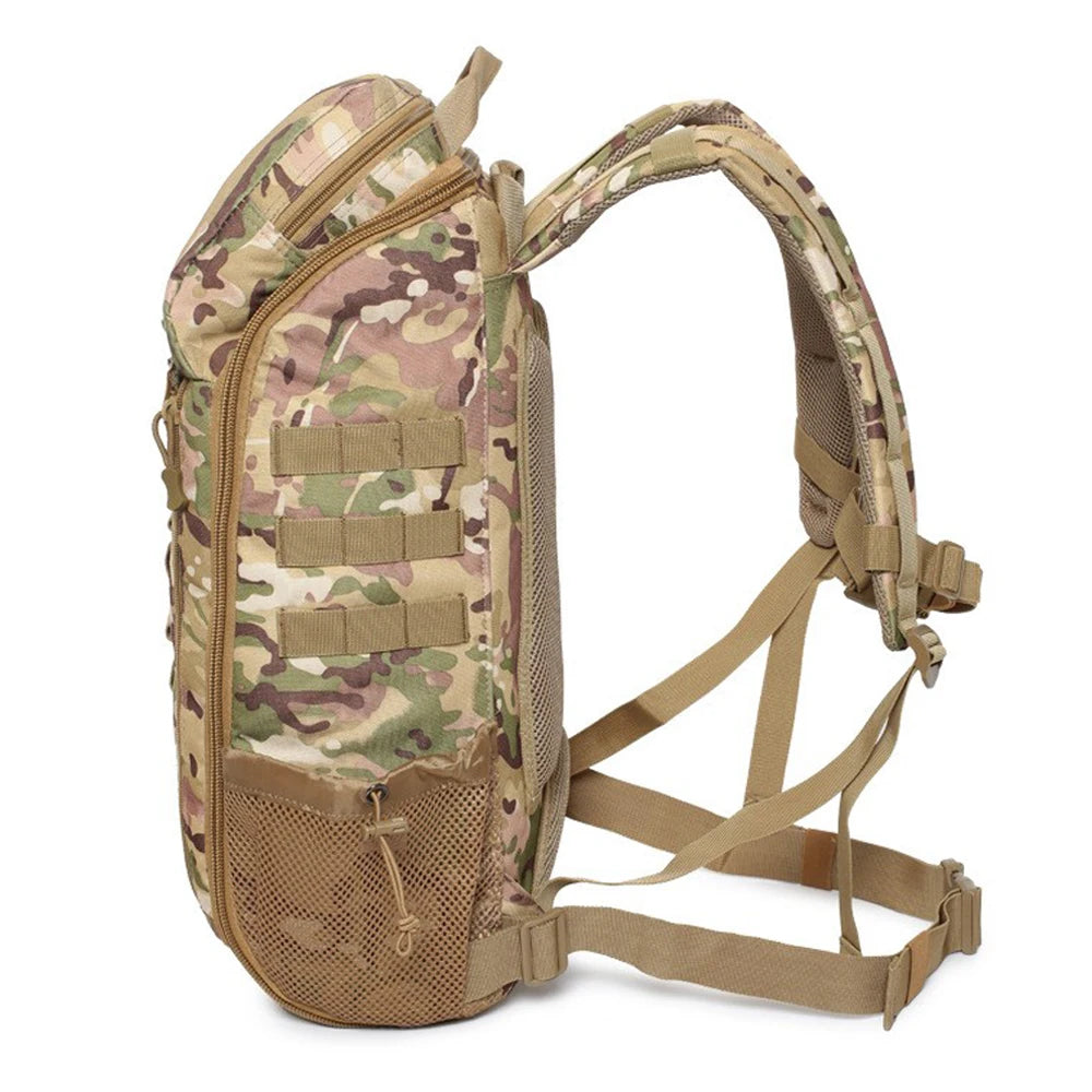 Multi Functional Tactical Backpack 20-35L with Storage Compartments Portable Camping Hiking Bag