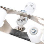Stainless Steel Drywall Inside Corner Roller with PTFE Wheels and Threaded Adapter for Wall Taping and Finishing