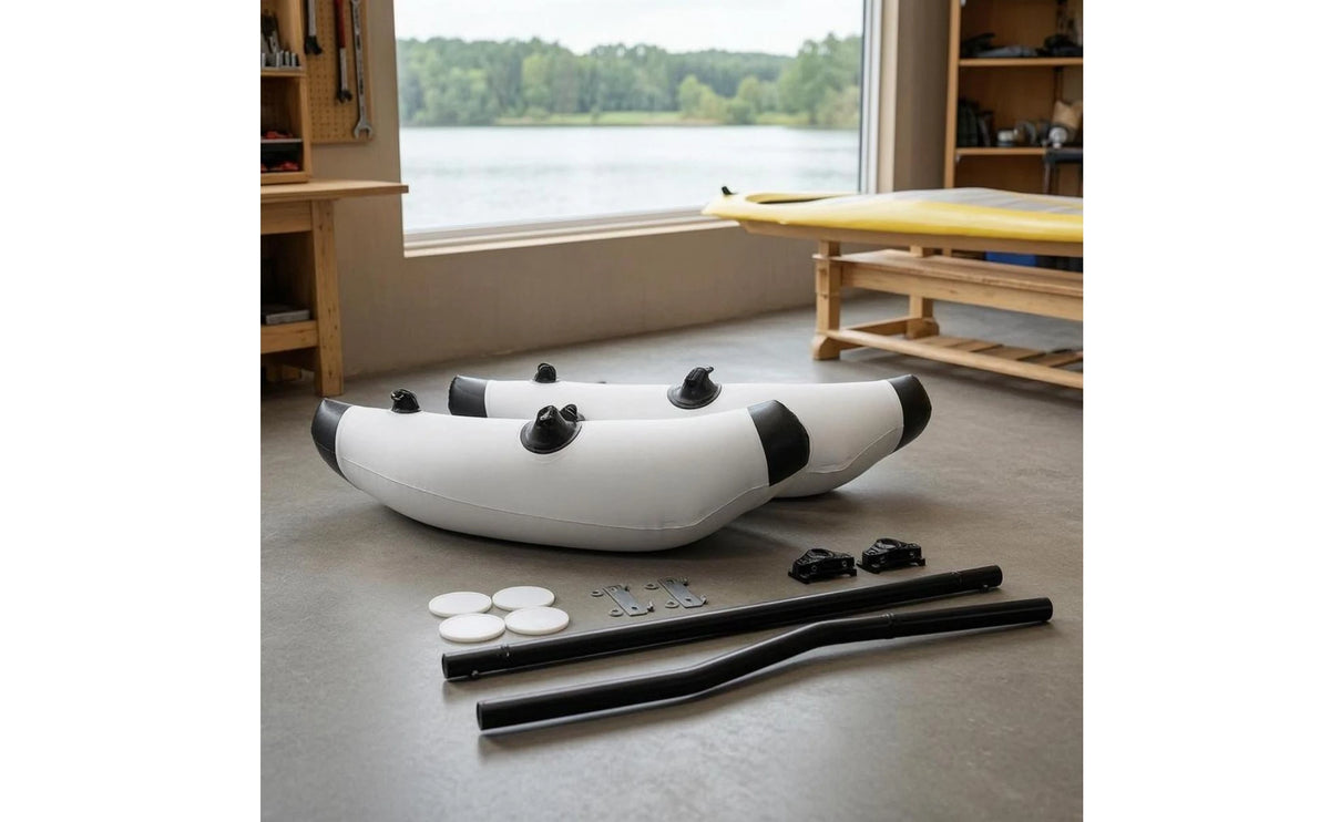 Inflatable Kayak Stabilizer Outrigger Float Kit with Mounting Rods and Hardware