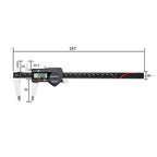 Portable Digital Vernier Calliper Stainless Steel Precision Measuring Tool with LCD Screen 150mm-300mm Range