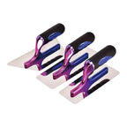 3 Piece Stainless Steel Plaster Spatula Set Ergonomic Handle Drywall Finishing Tools