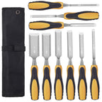 9-Piece Woodworking Chisel Tool Set with Storage Case – Carpentry Wood Carving DIY Hand Tool Kit