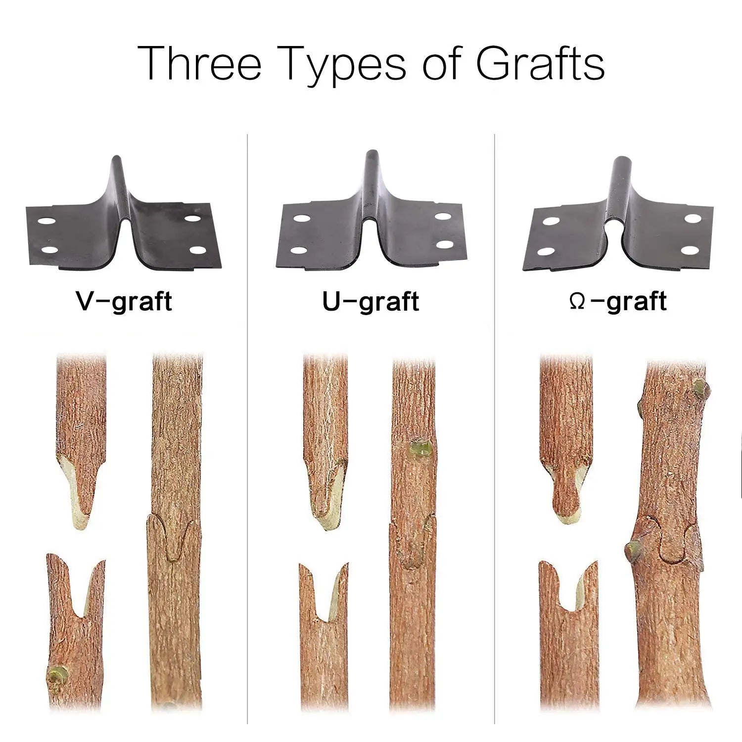 Garden Grafting Pruner Tool Set 2-in-1 Branch Cutter with Tape Replacement Blades and Rubber Bands