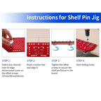 Heavy Duty Aluminum Alloy Shelf Pin Drilling Jig with Hinge Positioning Guide for Cabinet Work