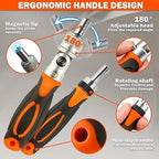 68-in-1 Precision Screwdriver Set with 60 Magnetic Bits and Portable Storage Case