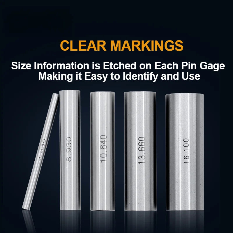 Heavy Duty Steel Pin Gauge Set 51/99/101 Piece Precision Plug Gauge Kit 0.10–5.0mm