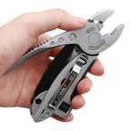 Portable Stainless Steel Multi Tool Pliers with Knife, Screwdriver and Wrench for Camping and DIY Repairs