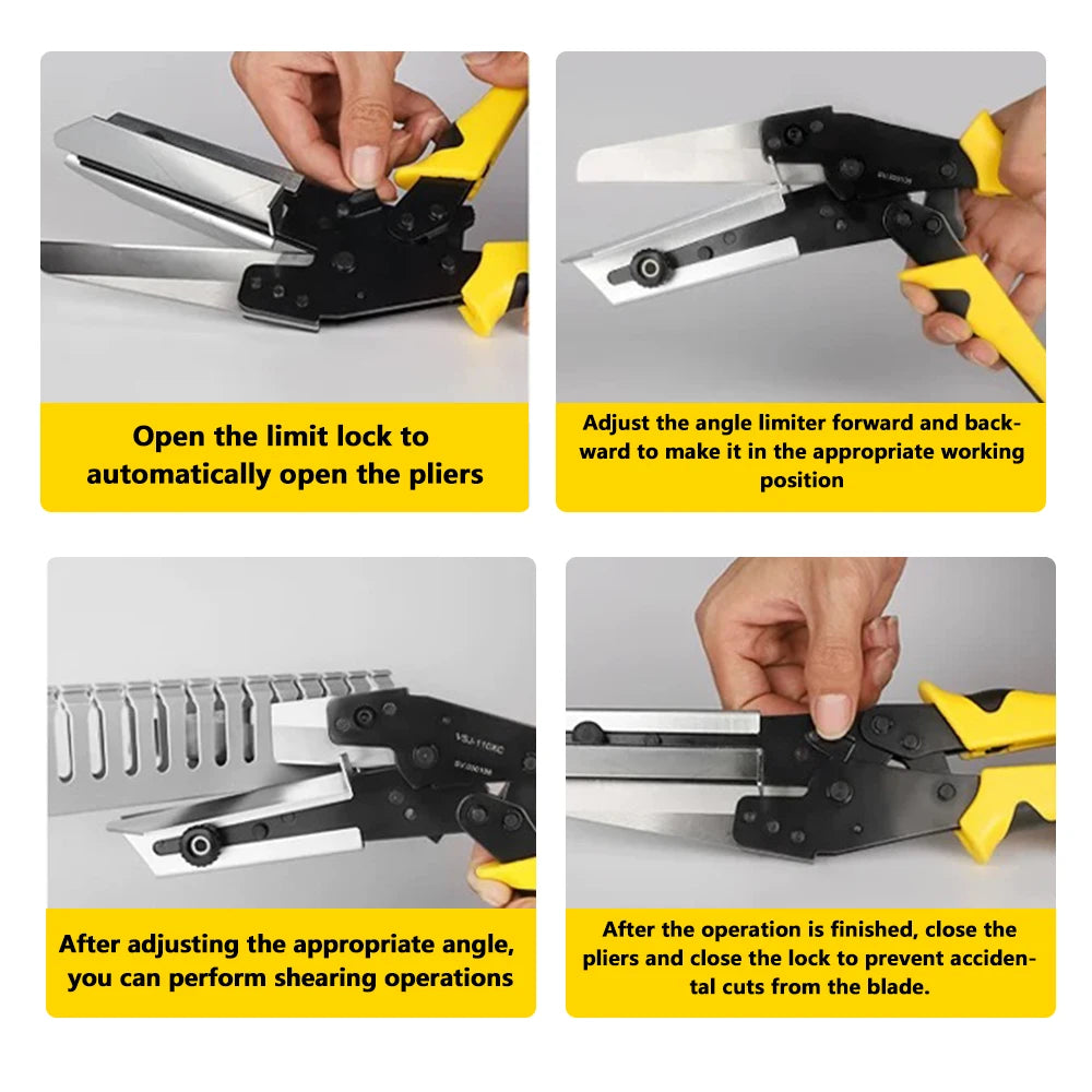 Adjustable PVC Trunking & Wire Slot Cutting Tool 45°-90° with Ergonomic Handle
