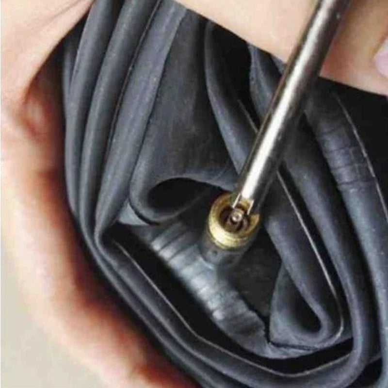 Portable Tire Valve Core Remover Tool with Slotted Handle for Car Bike Bicycle and Motorcycle Tire Repair