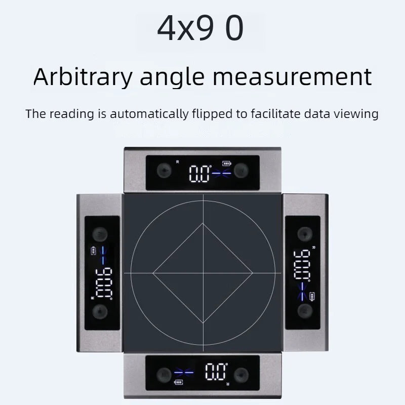 Digital Laser Angle Meter with Dual Line Projection and Magnetic Base for Construction and DIY