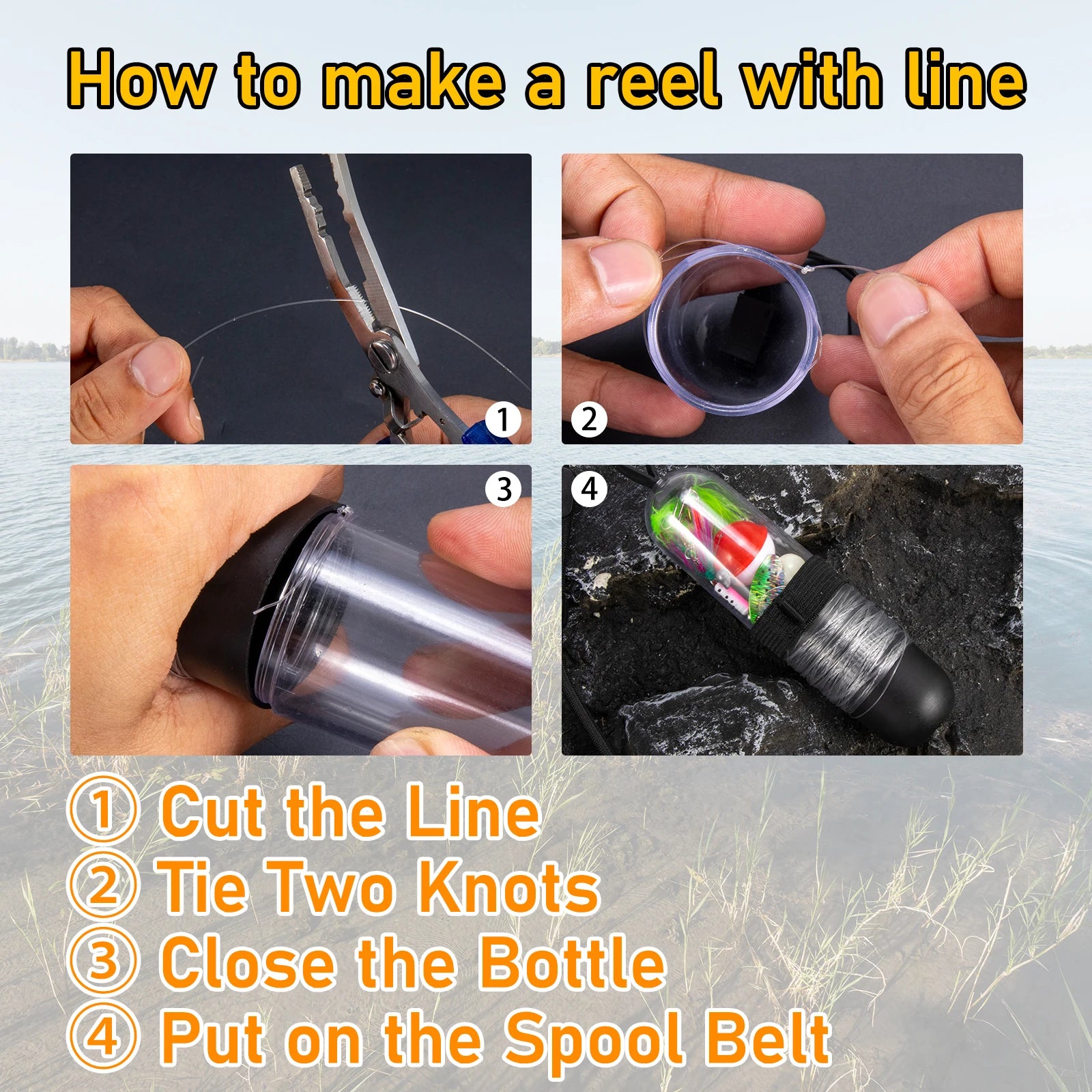 Portable Survival Fishing Kit 25pcs with Hooks Line and Lures Compact Outdoor Fishing Set