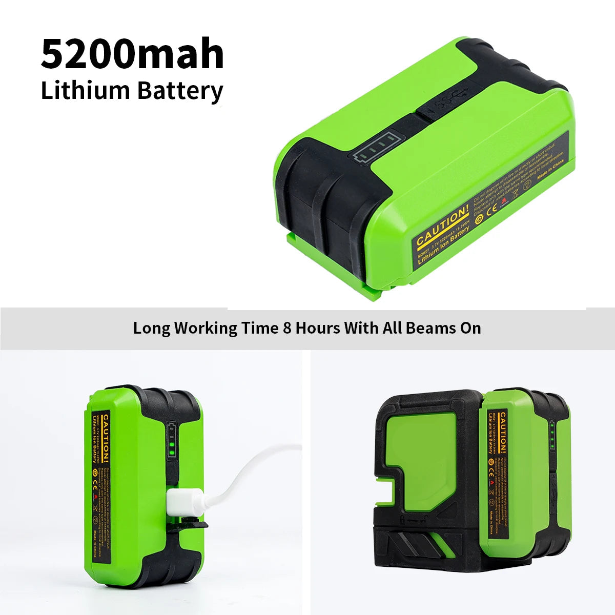 Self Leveling Green Laser Level Kit with Tripod Rechargeable Battery Cross Line Measurement Tool