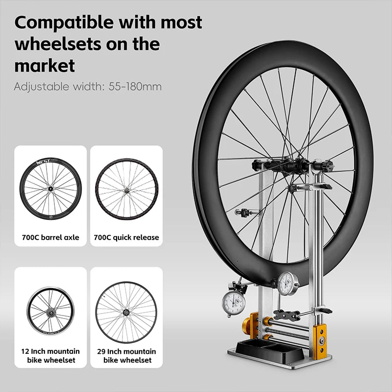 Bicycle Wheel Truing Stand Professional Aluminum Alloy Rim Calibration and Correction Tool
