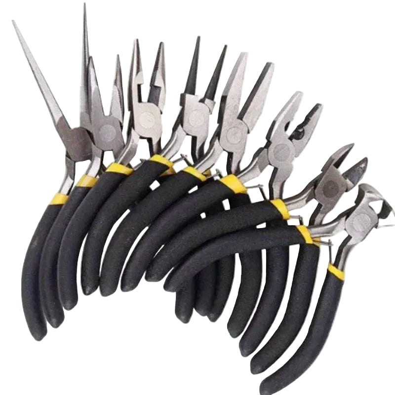Heavy Duty 8 Piece Steel Pliers Tool Set with Needle Nose Pliers, Wire Cutters and Scissors for Repairs