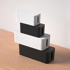 Cable Management Storage Box 32.1cm Plastic Power Board Organizer for Home and Office