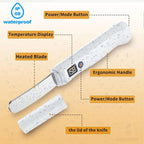 Rechargeable Electric Butter Knife Stainless Steel Blade USB Type-C Charging White