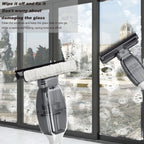 Cordless Electric Window Cleaner with USB Rechargeable Battery and Multifunctional Squeegee