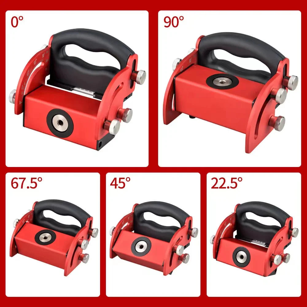 Drill Angle Guide Hole Locator Aluminium Alloy Adjustable Woodworking Drilling Guide Tool
