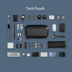 Drybag Waterproof Tech Organizer Pouch with Zipper and Handle for Cables Phones and Electronics Accessories