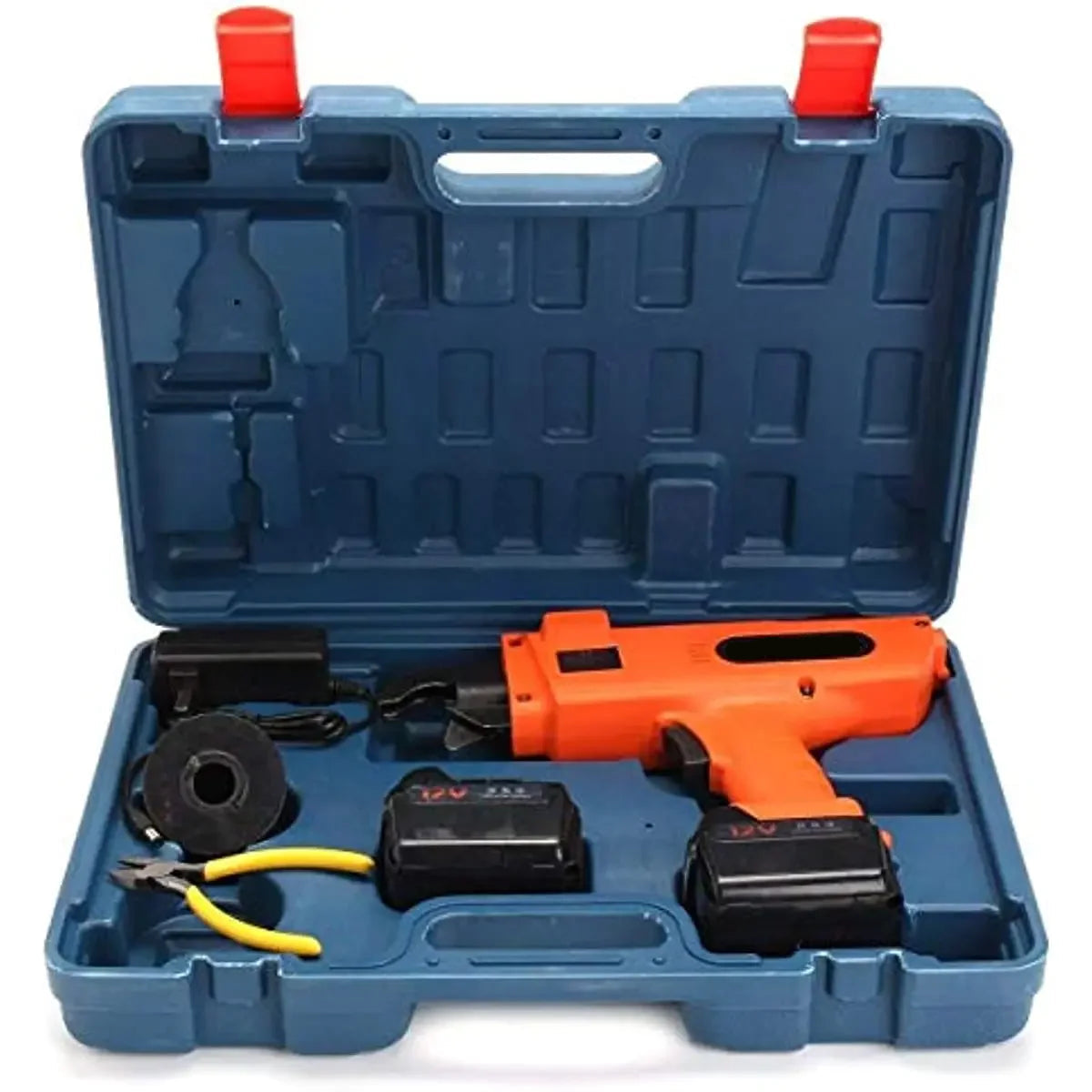 Cordless Rebar Tying Machine 12V 4500mAh Automatic Binding Tool for 6-25mm Steel Bar Fastening