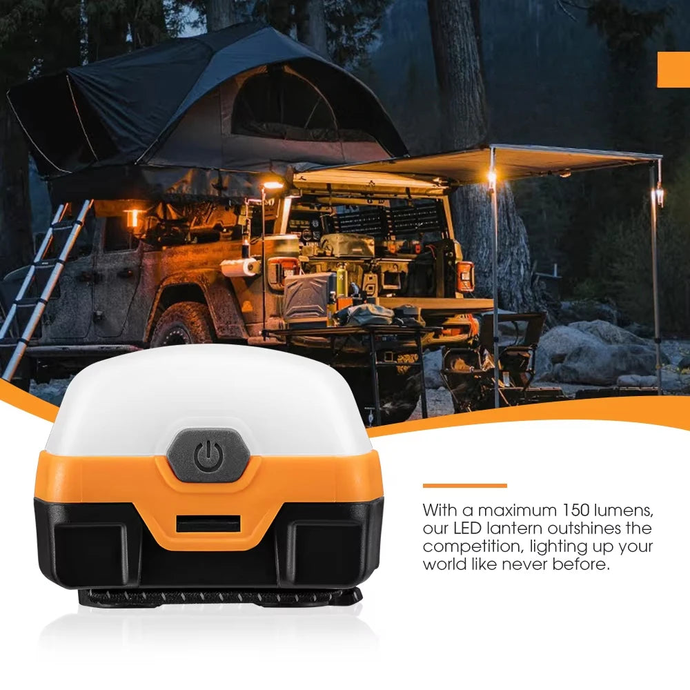 Portable Waterproof LED Camping Lantern Rechargeable Outdoor Work Light for Camping and Hiking