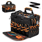 Heavy Duty Tool Caddy Organizer Bag with Multi Pocket Storage for Workshop and Electrician Tools