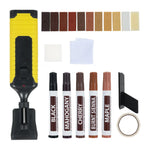 Wood Floor Repair Kit with Wax Applicator Markers and 11 Wax Blocks for Laminate and Hardwood Repair