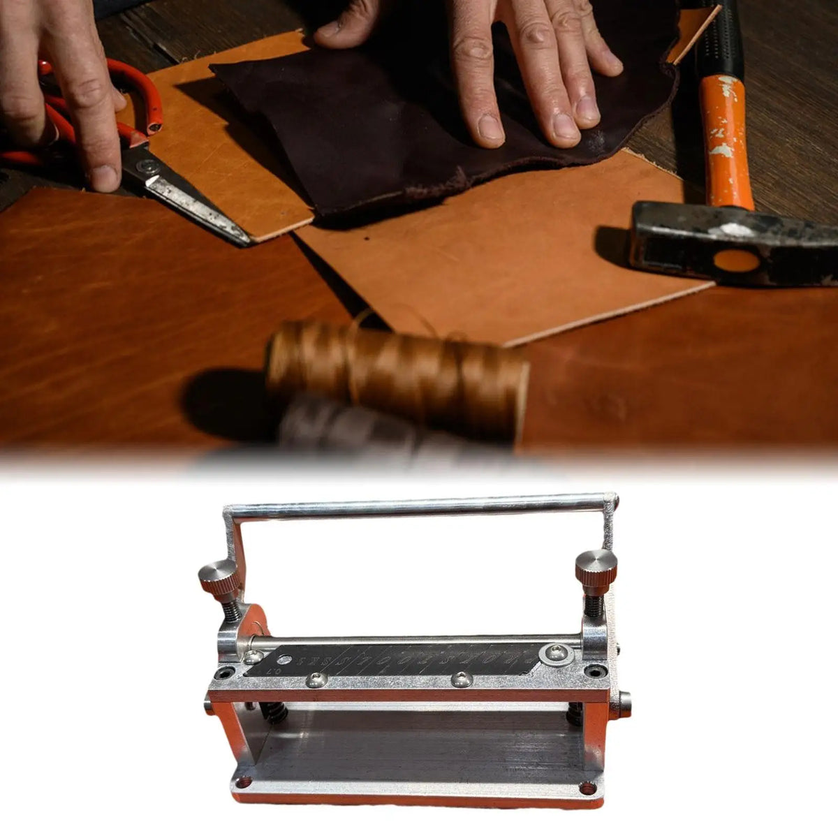 Manual Leather Skiving Machine Adjustable Leather Peeling Thinning Splitter Tool for Leathercraft