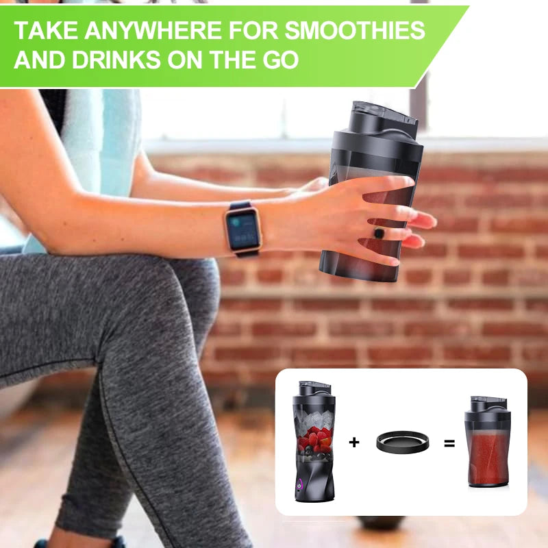 Portable USB Rechargeable Smoothie Blender 700ml Personal Juicer Cup with 6000mAh Battery