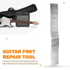 Stainless Steel Guitar Fretboard Guard Protector with Rubber Bands for Fret Repair and Polishing