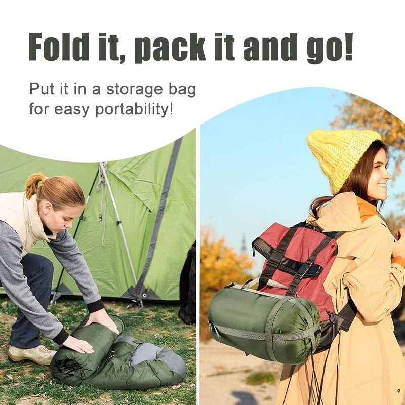 Portable Envelope Camping Sleeping Bag 220cm x 75cm Lightweight Waterproof Backpacking Sleeping Bag