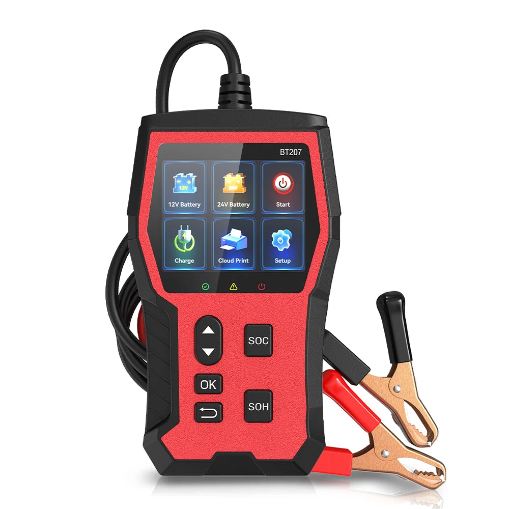 Digital Car Battery Tester 12V 24V with LCD Screen Automotive Battery Diagnostic Tool