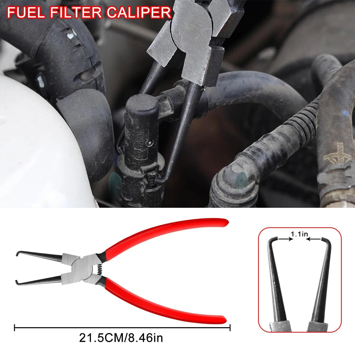 Portable Long Reach Hose Clamp Pliers Carbon Steel Tool for Automotive Fuel Oil Water Hoses