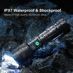 Heavy Duty Rechargeable LED Flashlight with Zoom Focus USB C Charging for Outdoor and Emergency Lighting