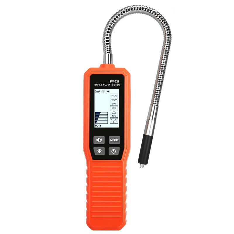 Brake Fluid Moisture Tester Digital LCD Display with Flexible Probe for DOT3 DOT4 DOT5.1