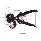 Garden Grafting Pruner Tool Set 2-in-1 Branch Cutter with Tape Replacement Blades and Rubber Bands
