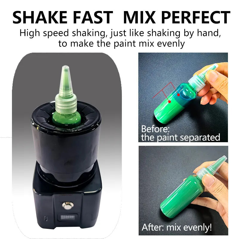 Cordless Automatic Paint Shaker for Model Paints and Ink Portable Hands-Free Mixing Machine with Auto Shut Off