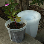 Clear Plastic Plant Nursery Pots with Drainage Holes Transparent Orchid Planter Seedling Container