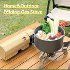 Portable Camping Gas Stove with Electronic Ignition Folding Outdoor Cooking Burner
