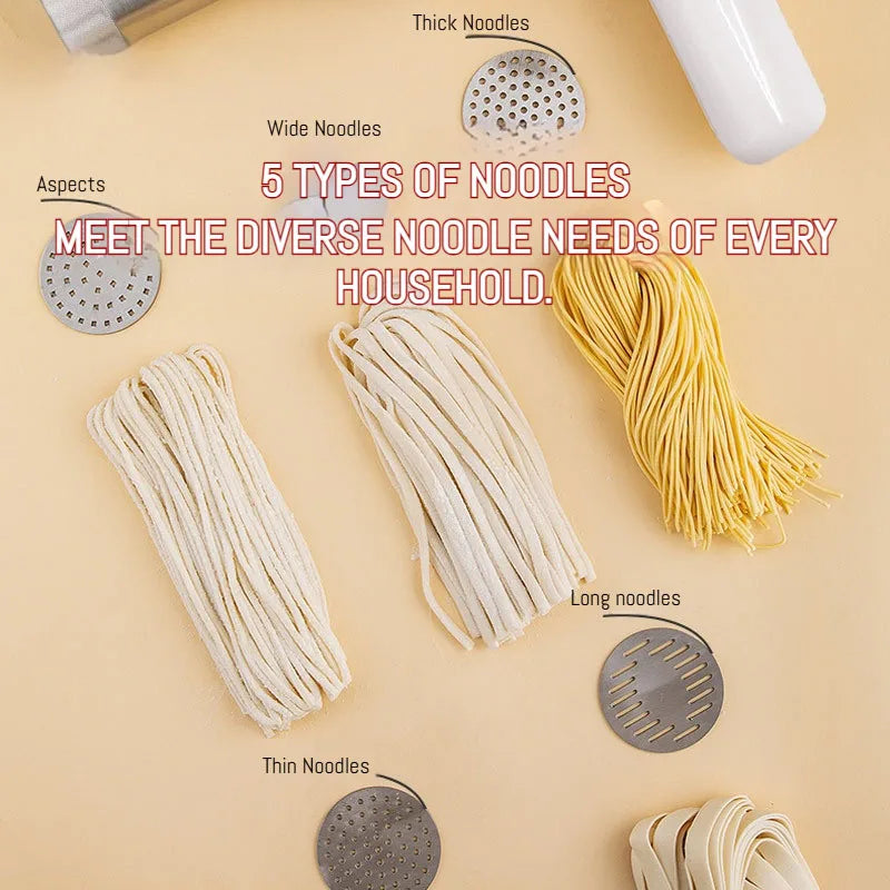 Portable Rechargeable Electric Pasta Maker 200g Automatic Handheld Noodle Extruder 40W