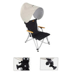 Clip-On Chair Sunshade Foldable Adjustable Canopy for Beach Camping Fishing and Outdoor Use
