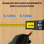 Rechargeable Laser Distance Meter 100m Range with Bluetooth Green Laser Guide and 2600mAh Battery