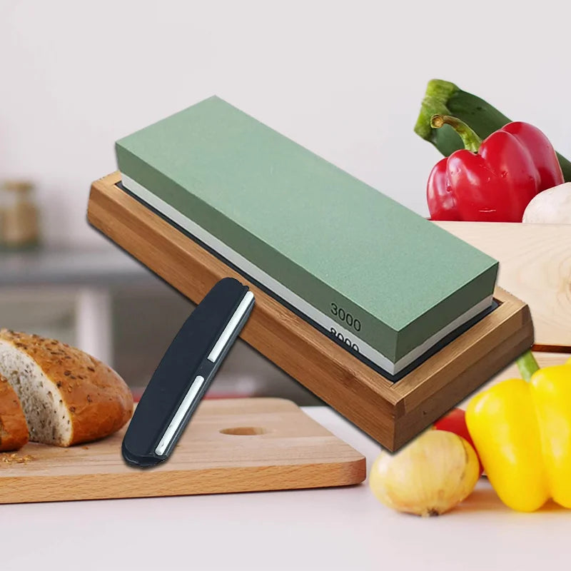 Adjustable Stainless Steel Sink Bridge Sharpening Stone Holder with Non Slip Whetstone Support Stand